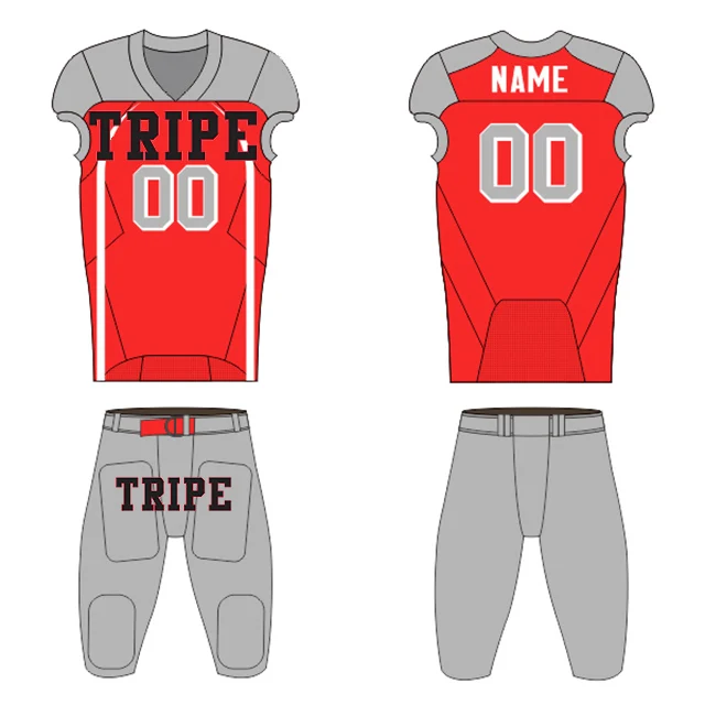 wholesale custom polyester american football jersey set