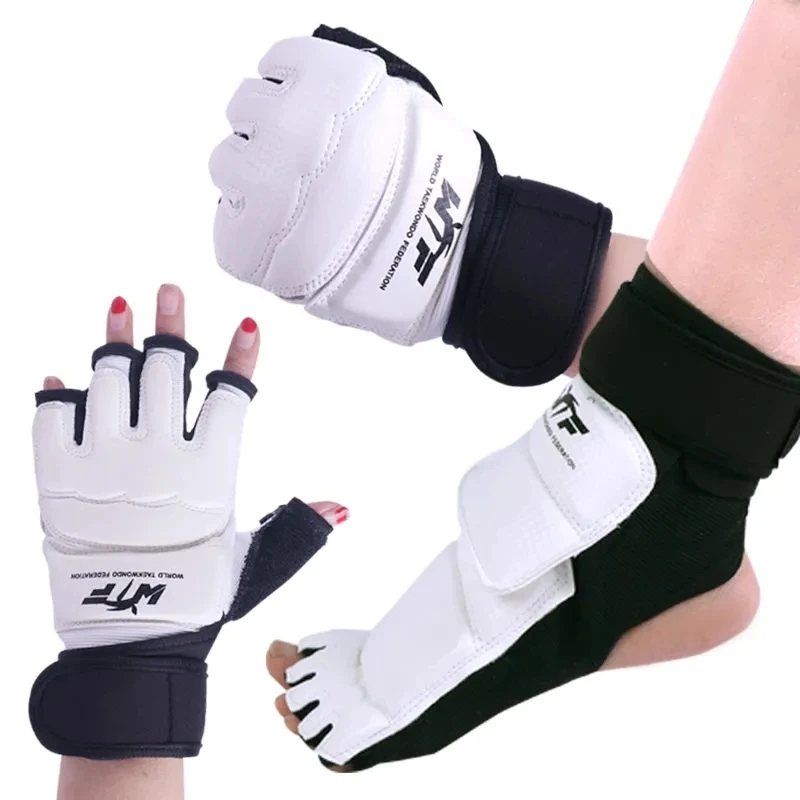 Taekwondo Gloves Adults Kids Sparring Hand Palm Foot Protector Wrestle Cycling Boxing Gloves Karate Combat Clothes Socks