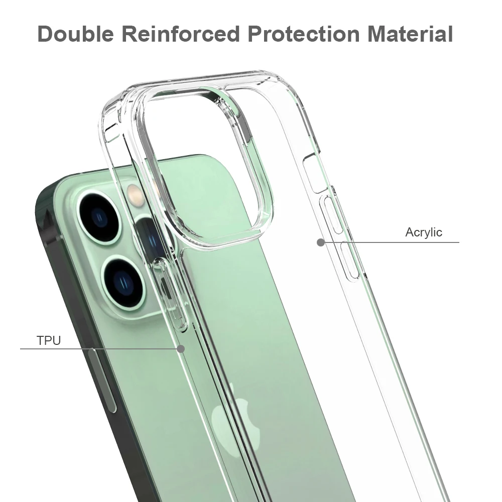 For iPhone 14 13 12 Pro Max Phone Case Transparent Anti Shock Mobile Cell Phone Clear Case For iPhone 14 Case