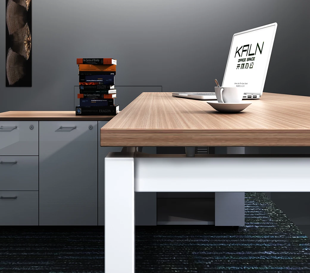 Factory custom modern L-shaped Boss ceo Manager desk Executive Wooden office tables and chairs for office furniture