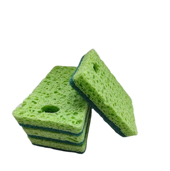 Kitchen Clean Sponge Block Spot Wood Pulp Cotton Cleaning Sponge Block Brush Bowl Pot Cleaner Convenient Cleaning Washing Sponge