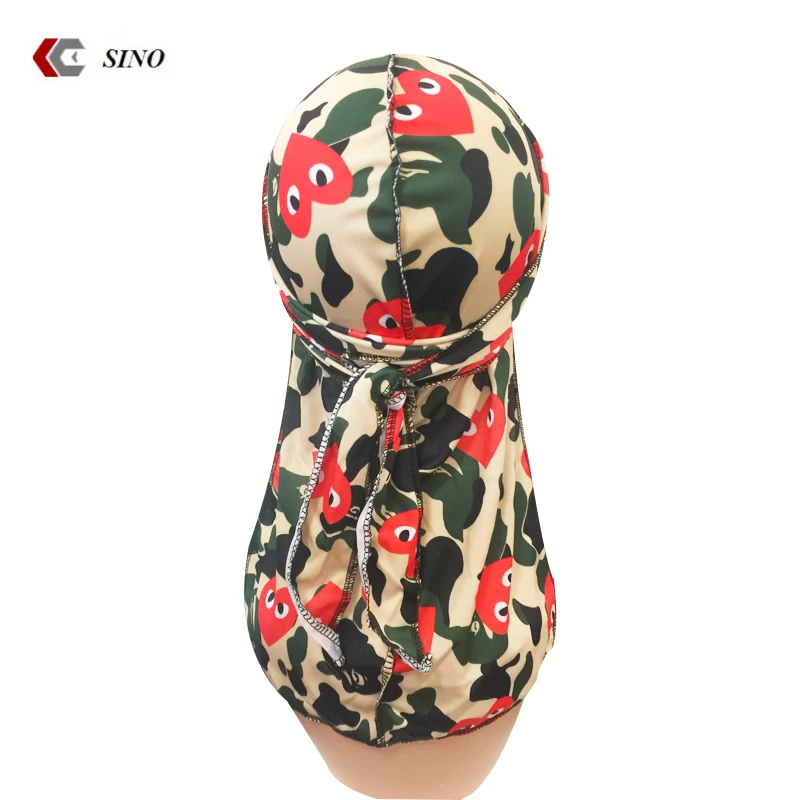 
High quality Factory direct sale printed stretch durag hot sale spandex durag hair scarf ethnic custom bandana pirate hat OEM 