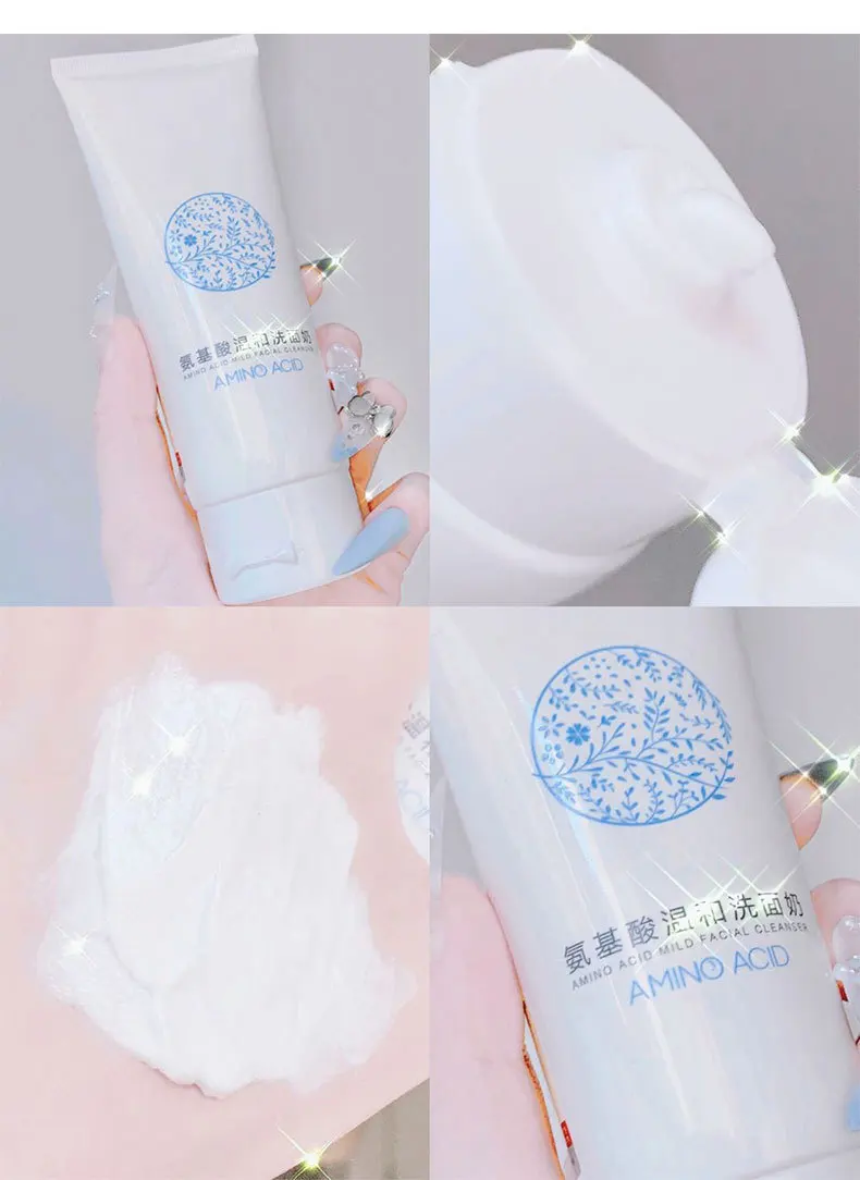 2021 Qise Hydrating Moisturizing Amino acid Face Cleanser Whitening  Cleanser Foam For Oily Skin face cleanser makeup
