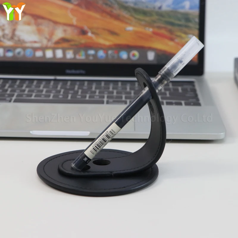 YY PU Leather Pen Holder Leather Pen Stand for Desk Gift for Boss Office Pen Stand Supplies Accessories