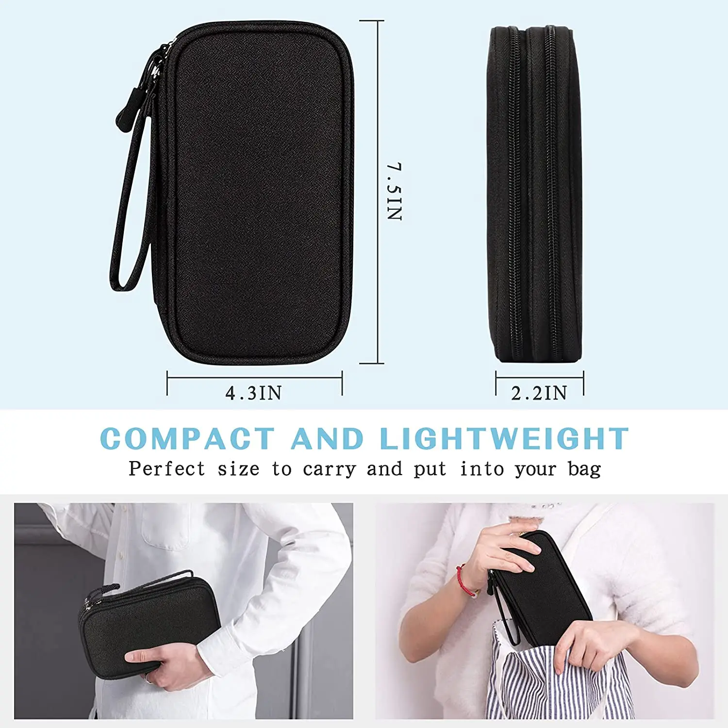Custom travel usb case gadgets storage cable organizer digital gadget power bank earphone hdd case bag