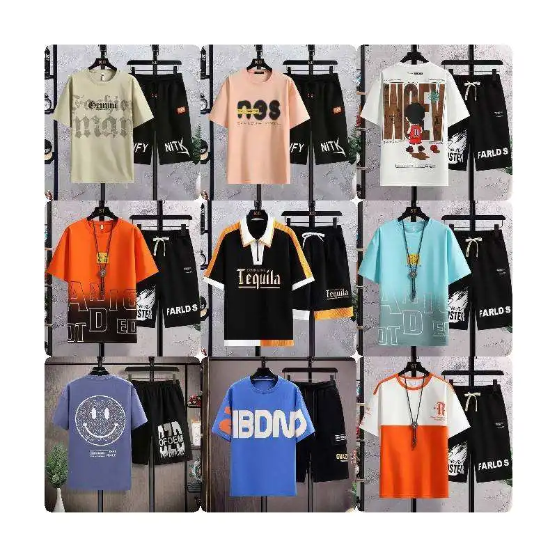 Youth Short Sleeve T-shirt Boys 12-15 Years Old Middle School Tracksuit Summer Wear Vintage Men Woven 100% Cotton for Summer