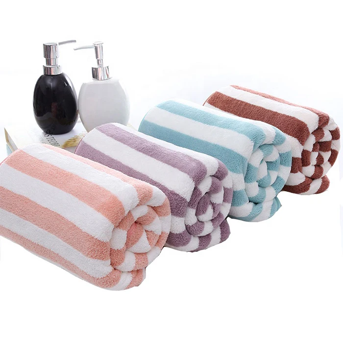 Coral velvet  towel set absorbent thick  high quality gift towel for bathroom towel