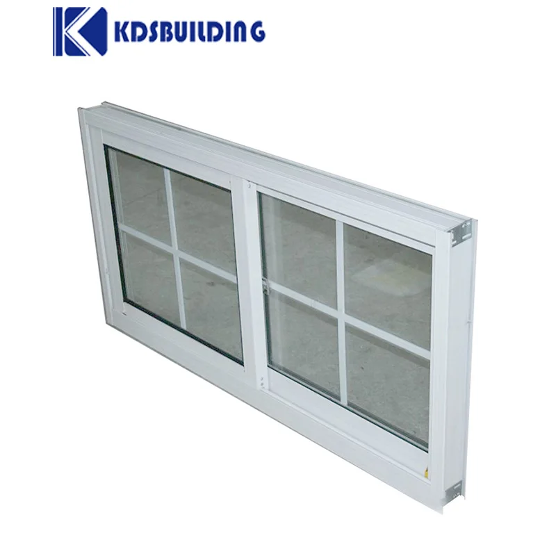 KDSBuilding French Design Kitchen Grill Design Price Upvc Pvc Sliding Window With Double Glaze
