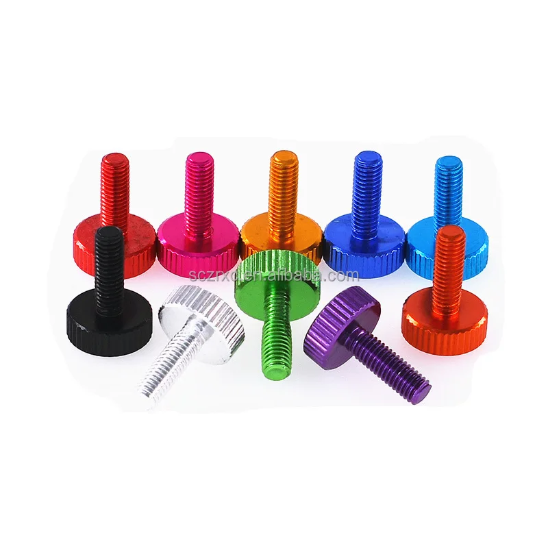 Colorful Knurled Head Thumb Screw Anodizing Aluminum Alloy M3M4M5M6 Thumb Screw For Computer Case