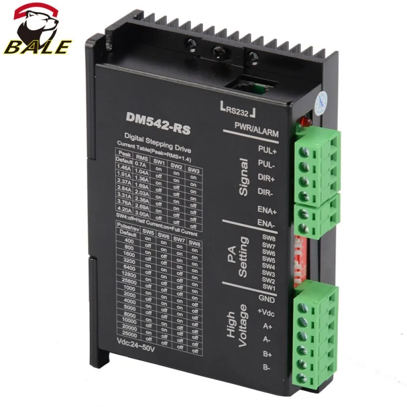 bale Digital  DM542 Stepper Motor Driver 2 Phase Stepper Motor Driver Microstep Driver for  Engraving Machi