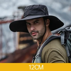 Outdoor Fishing Hat Wide Brim Man Breathable Mesh Fishing Cap Beach Hats Camouflage Sun Uv 50+ Protection Shade Hat