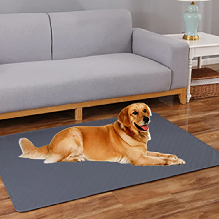 wholesales custom high absorbent fleece dog mat waterproof underpad washable reusable pee pad