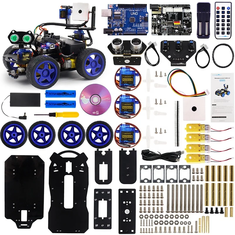 
BlueRaven Roboduino Uno R3 Smart Robot Car Kit Toy Car Robotic Kit Supports Scratch With Wifi Camera Remote Control For Arduino 