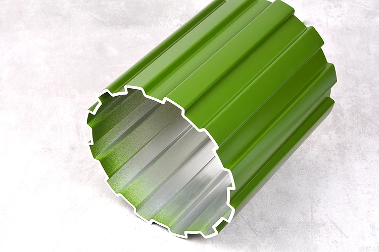 Customized Green polugonal aluminum lamp post  profile aluminium tube