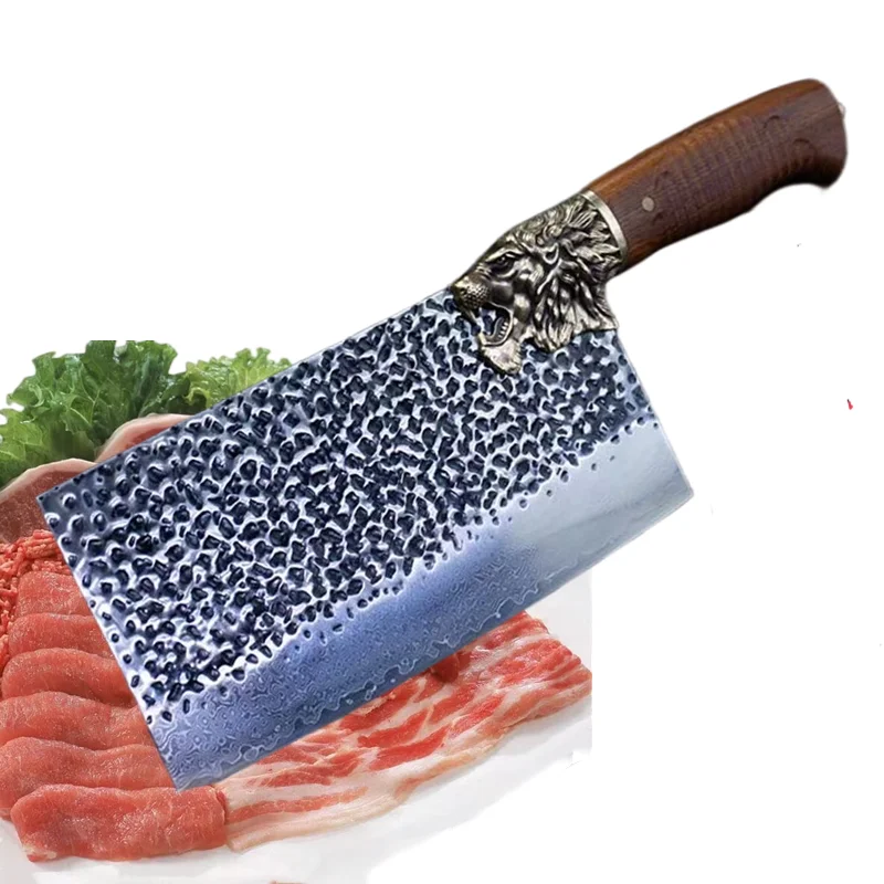 Chinese Factory 2023 Damascus Knife Kitchen All Steel Bone Cutting Meat Cutting Clip Steel Kitchen Knife