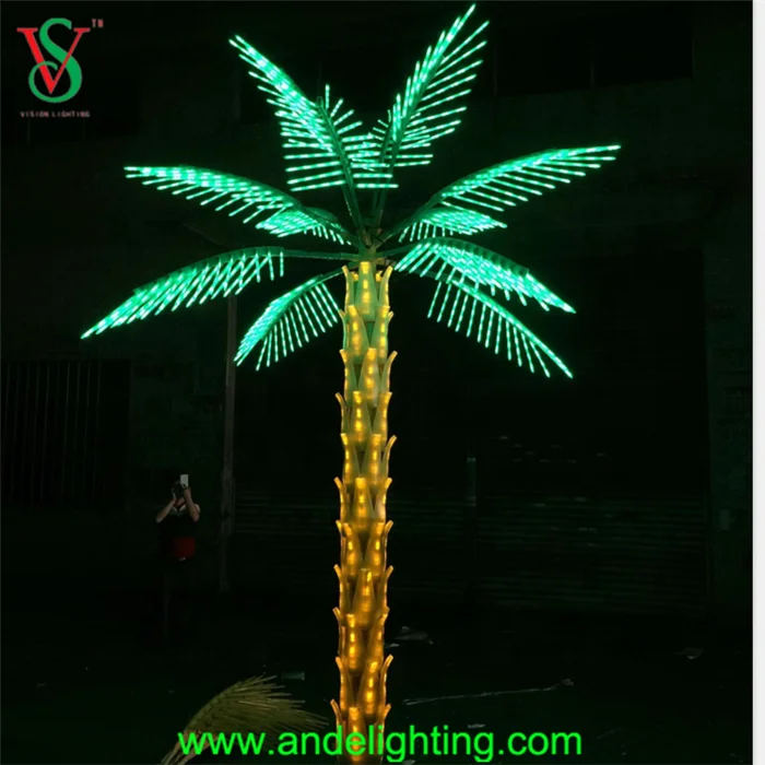 Wholesale quality customized outdoor waterproof led coconut palm tree light southeast Asian style artificial plant