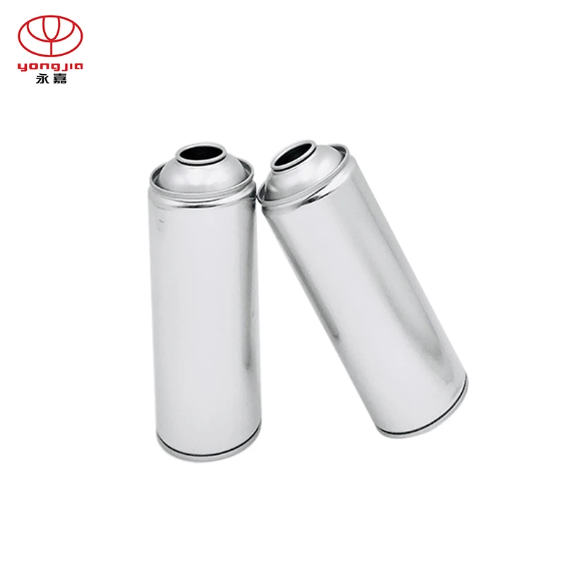 Diameter 52mm or 65mm empty metal cans clear lacquer necked-in empty tinplate can