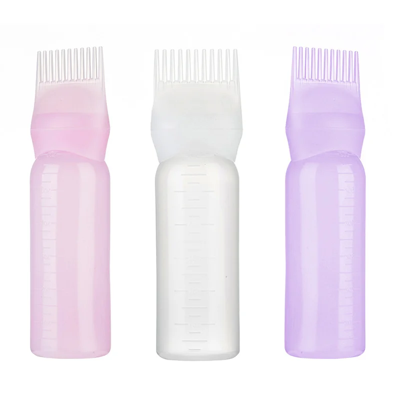 Wholesale hair dyeing bottle with comb tooth bottle dyeing cream coloring hair pot dye shampoo bottle