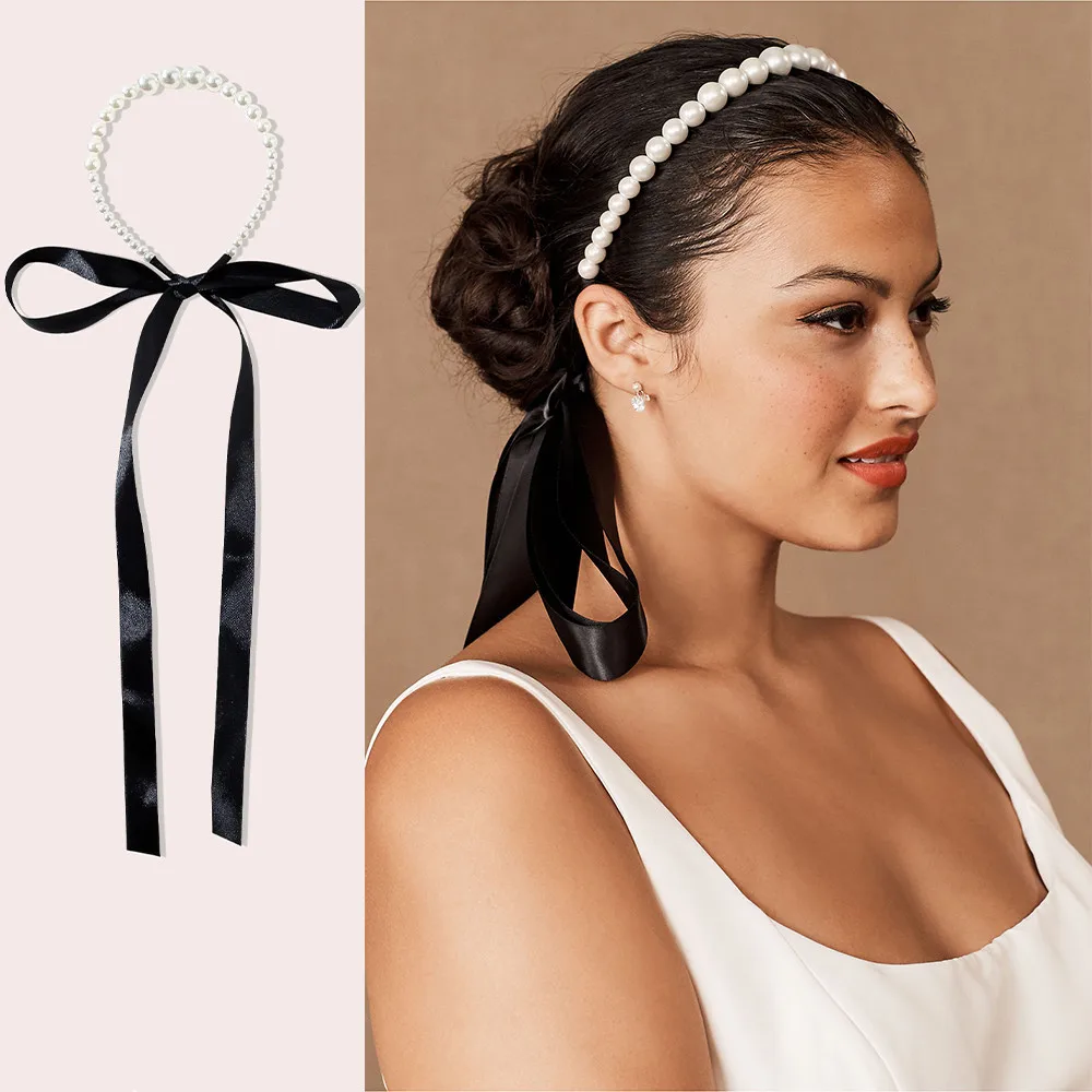 Vintage Pearl Headband Collection Sweet Headband Ins Net Red Hairpin Press Hair Accessories New Style Of Outgoing Headwear