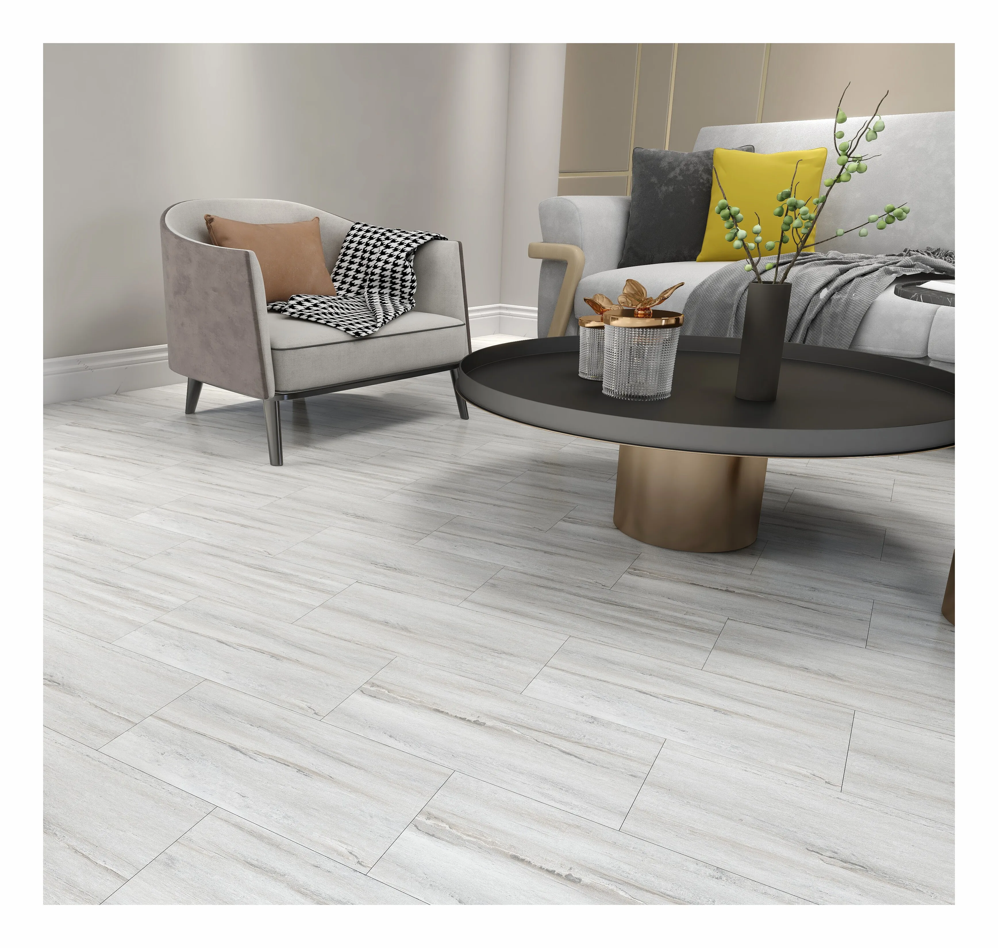 Plastic Flooring Type and PVC Material carpet/stone/wood/deck grain vinyl tiles