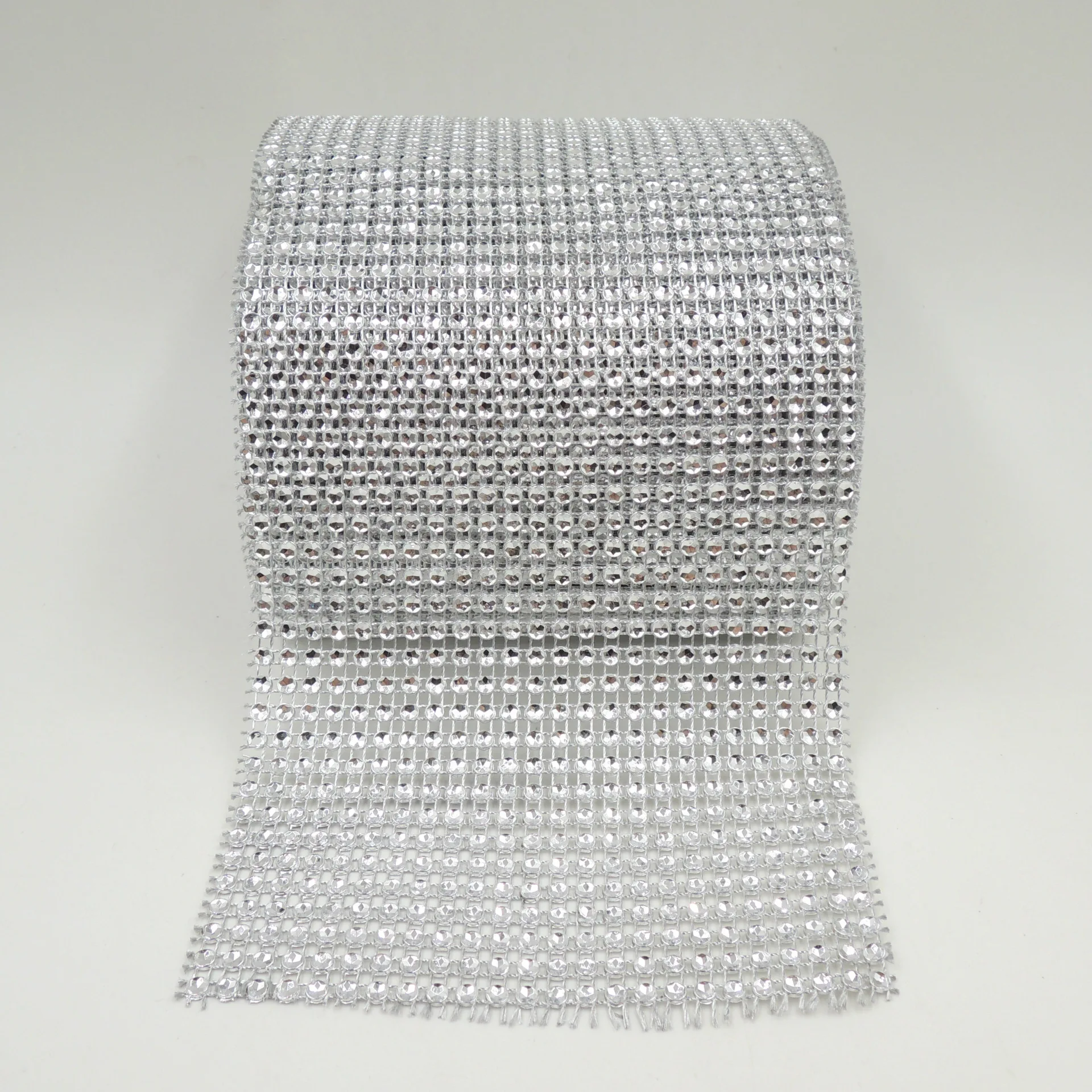 High Quality 24 lines Plastic Mesh Trimming For Garment Decoration Plastic Rhinestone Mesh Trimming garment accessories trimming