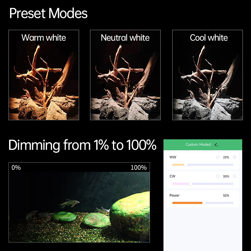 week aqua Mini7Pro cob aquarium led 2700k 4000k 6500k focusing spotlight smart aquarium light for fish tank aqwarium lights