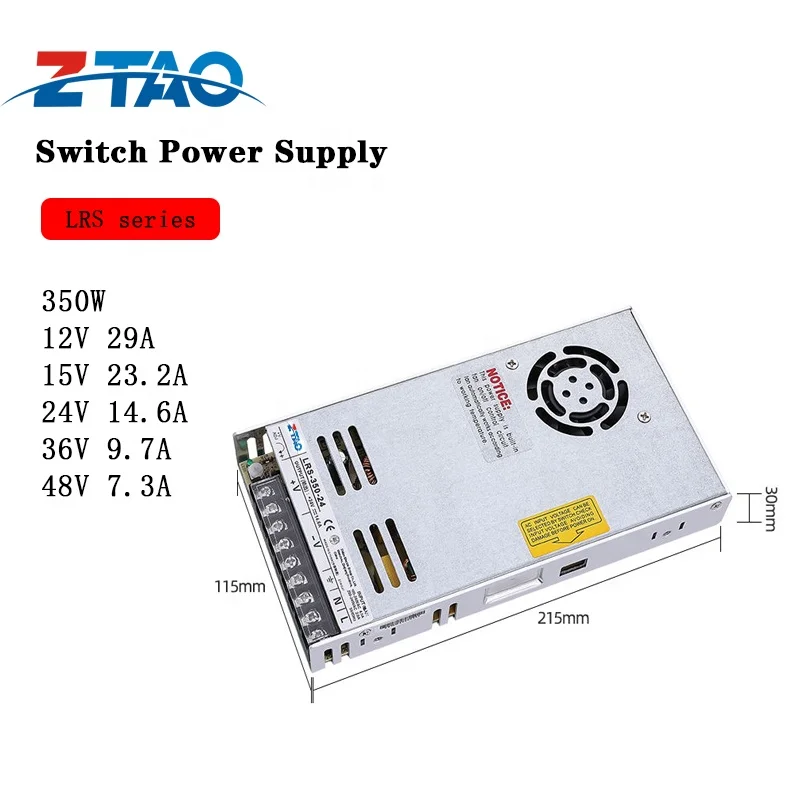 Mean Well LRS-350-24 220V AC To 24V DC Smps Switching Power Supply for LED Strips