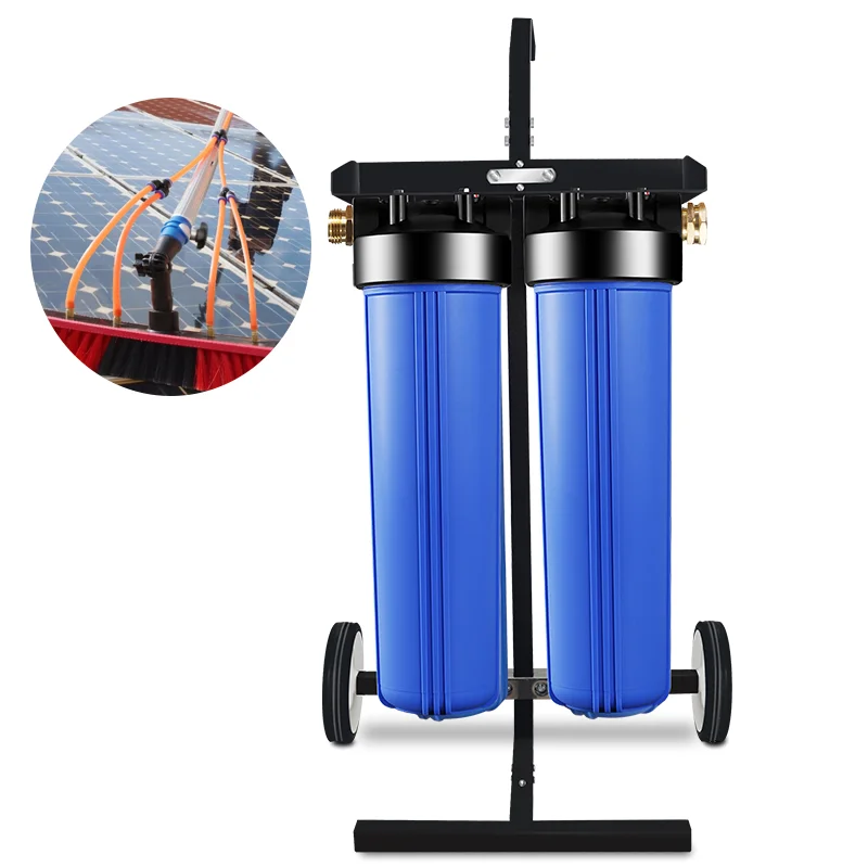 Portable DI Spotless Water Fed Pole Deionizer Cleaning Solar Panel Washing Brush Solar Panel Washing Machine System