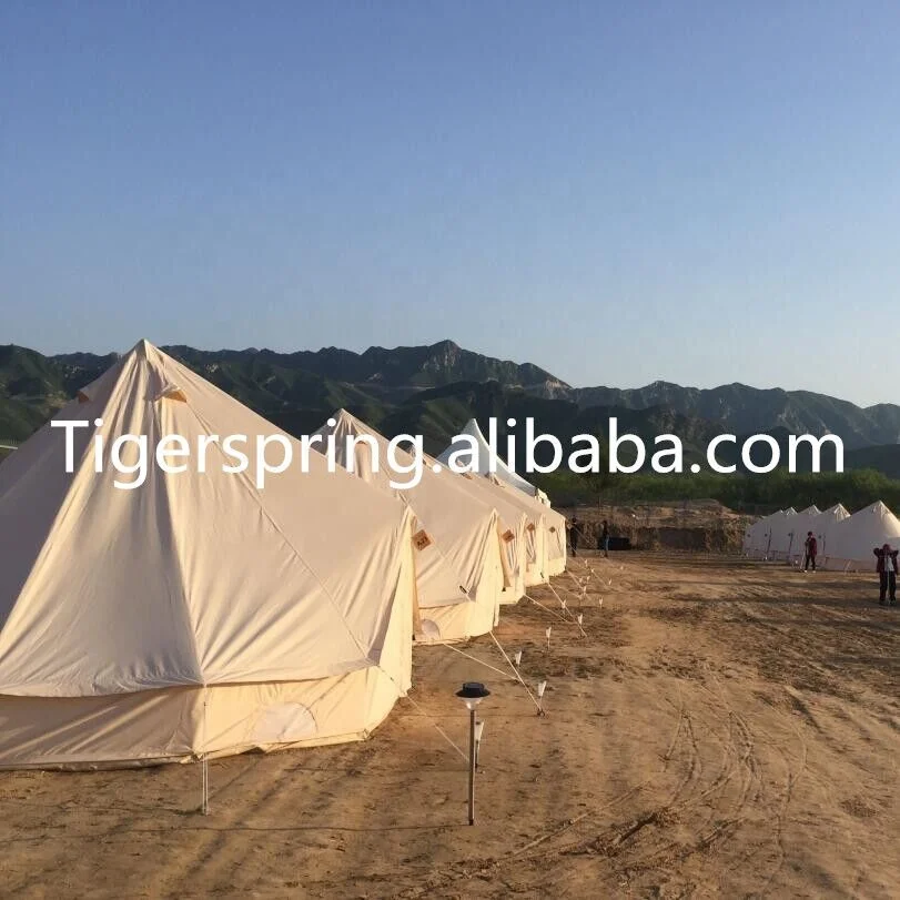 Waterproof Outdoor Camping Cotton Canvas 5m Bell Tent Teepee Yurt Glamping Tent