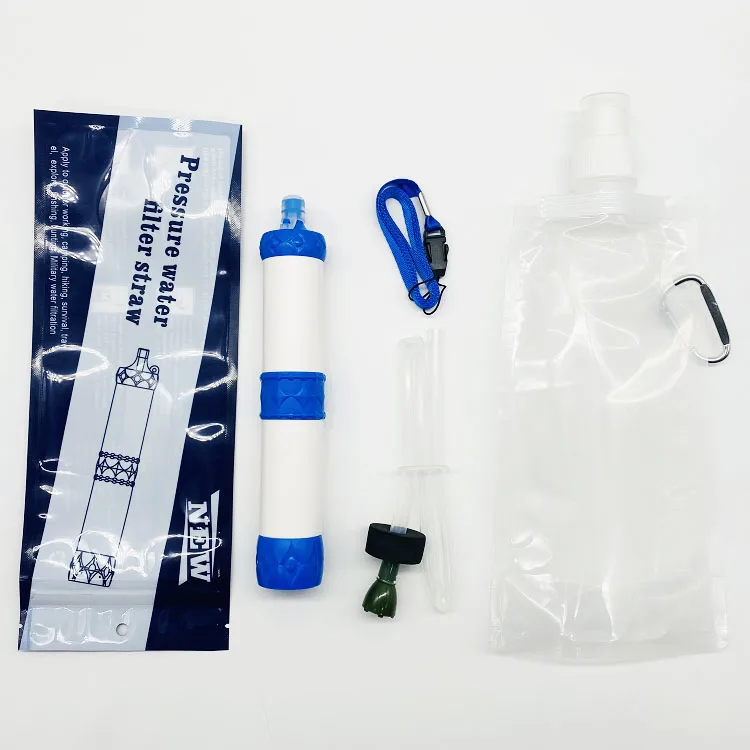 personal water purifier pressure water filter straw for camping hiking outdoor survival filter