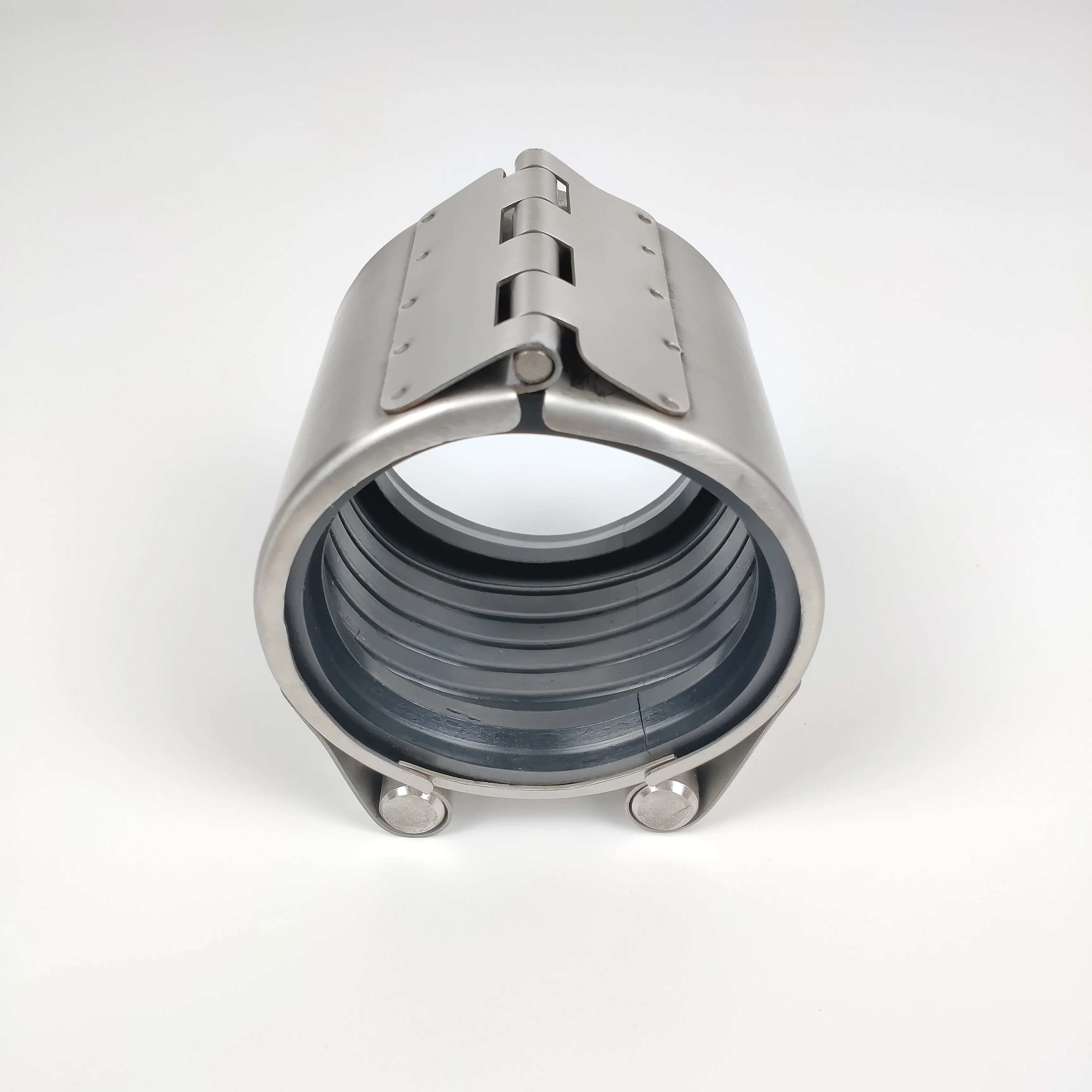 Water oil gas pipeline coupling leakage PVC HDPE stainless steel pipe repair clamp