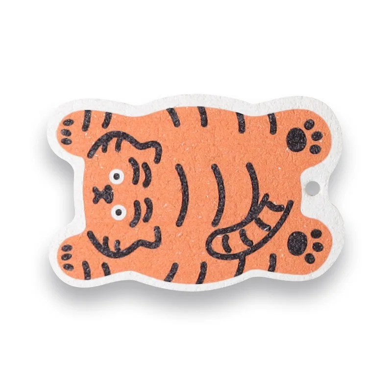 Eco Friendly Compressed Tiger Pattern Cellulose Sponge High absorbent Kitchen Dishwasher Dish sponge