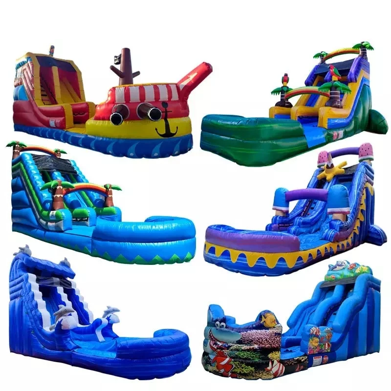 2022 New Design Inflatable Water Slide For Kid Commercial Activities Inflatable Pool Slide Water Slides Backyard Inflatable