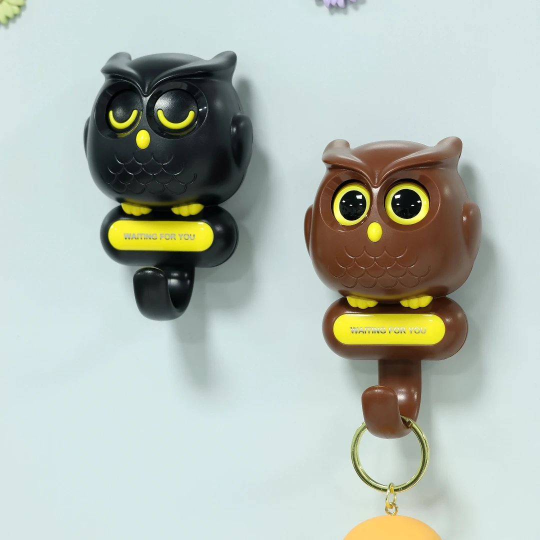 6 kind color Owl New Hook Gravity Type Creative Adhesive to Wall, Dormitory, Kitchen, and Other Practical Hooks