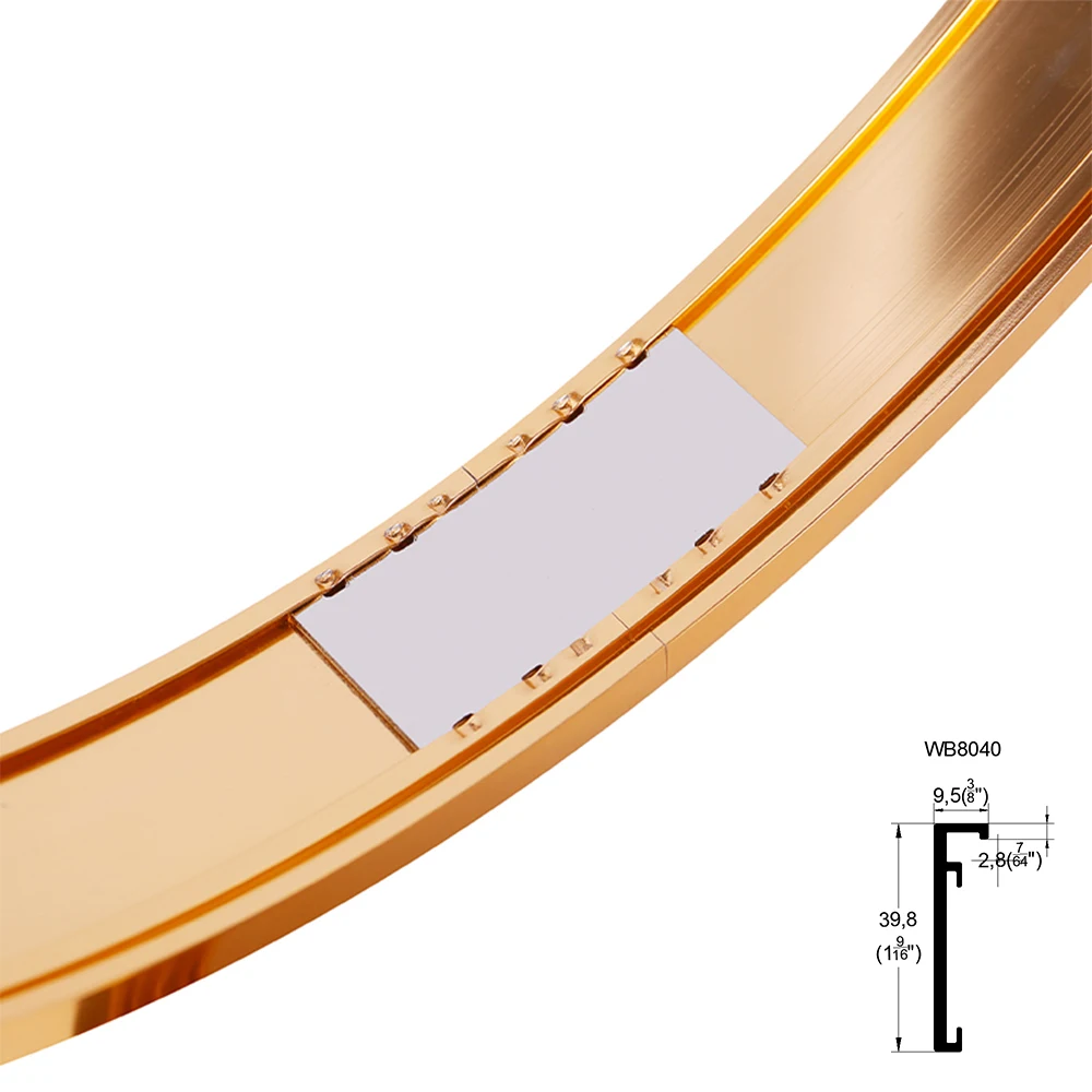 Waybom Decorative Art Wall Mounted Metal Photo Picture Aluminum Round Frame