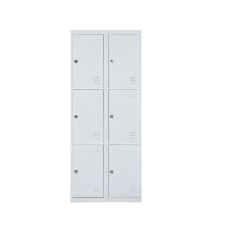 Customization service colorful metal lockers vertical filing cabinet with 6 doors gym or pool locker