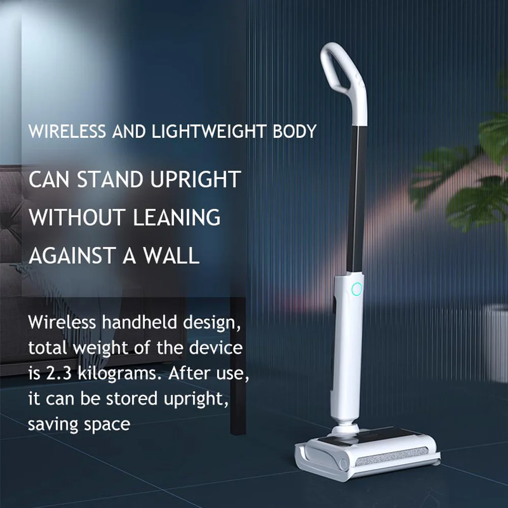 Hikins P7 Handheld Cordless Electric Mop Sweep and Wash Hard Floor Cleaner