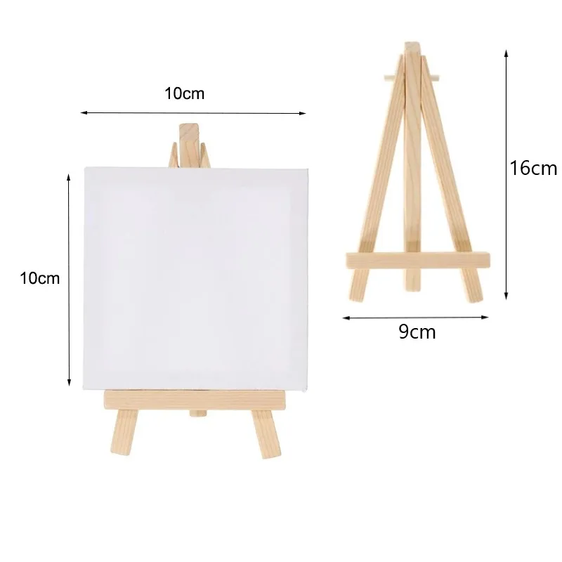 Factory Creative DIY Pre Printed Painting Kits Canvas Panel Easel Brush Paint Kids Coloring Set