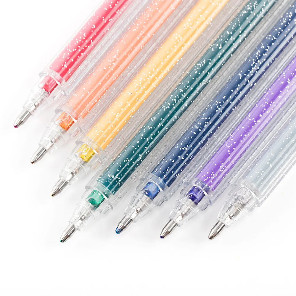 Wholesales Coloring Set Gel Pens Colors Gel Ball Pens, Professional Artist Ink Glitter Gel Pens For Art Drawing Painting
