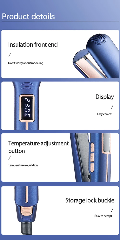 High Quality Mini Fast Titanium Plate Dryer Creative Automatic Wide Hair Curler Electric Straightener Iron Air Cushion Styler