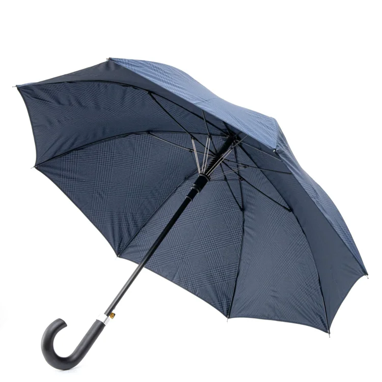 21 inch cheap price standard size straight bone new plain blue fabric embossed rain stick auto umbrella
