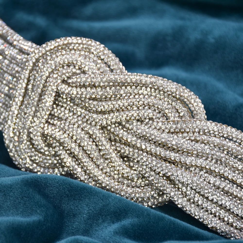 fashion bling semi finished shoe uppers material glass rhinestone diamond decorative for sandals/slipper