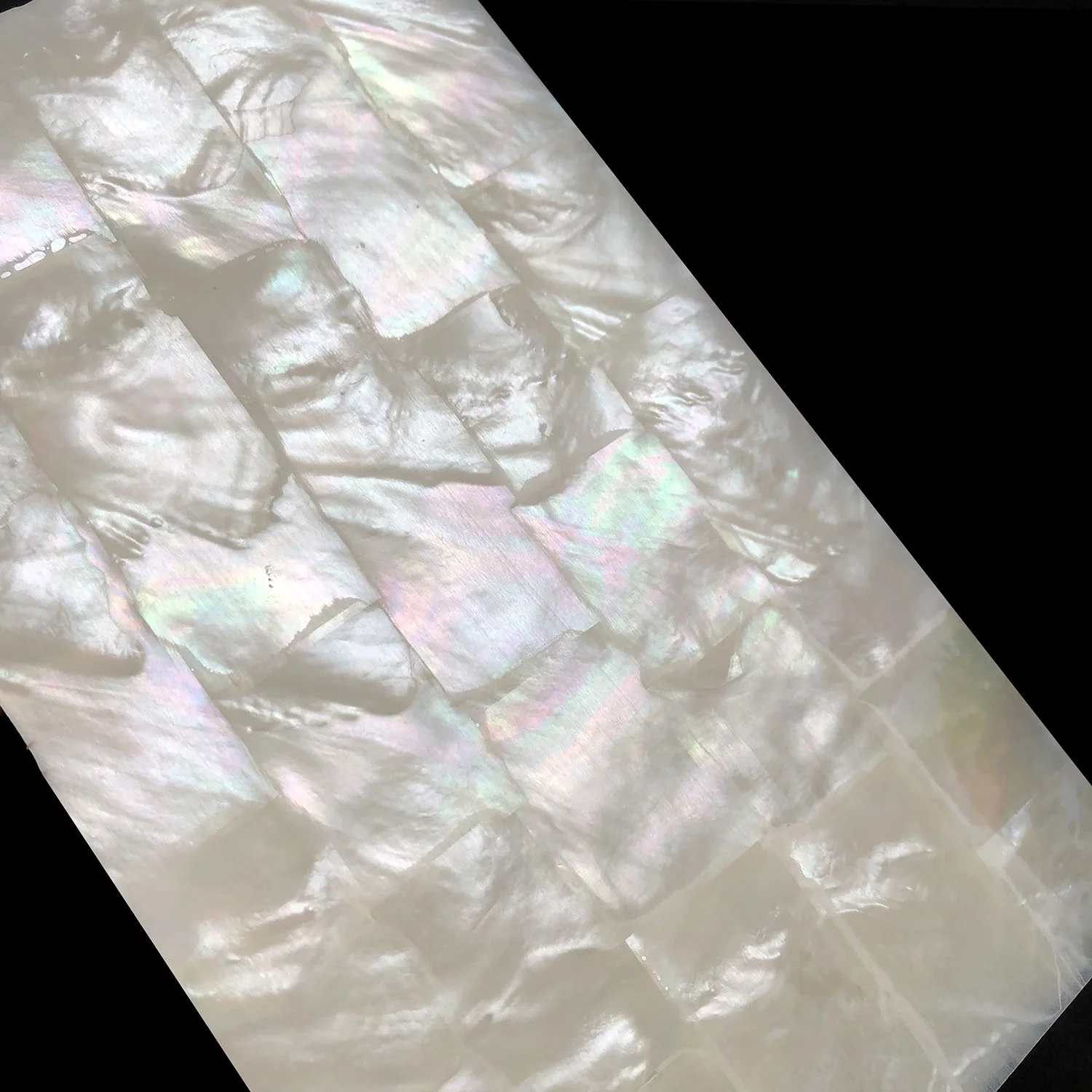 XE-028 Natural Shell Paper Customized Colorful Shell white Mother Of Pearl Shell Sheet  For Art Crafts Wallpaper