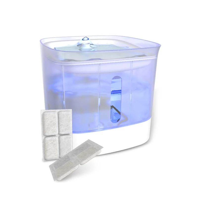 Экономичный бесшумный водяной дозатор для собак и кошек, Автоматический водяной дозатор для домашних животных со светодиодной подсветкой