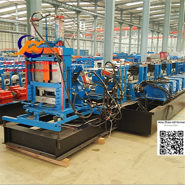 JCX Full automatic interchangeable cz purlin Channel roll forming machine