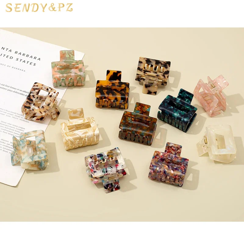 Hot Sale Korean Fashion simplicity Hair accessories 5cm small acetate hair clips for women girls acetate hair claws