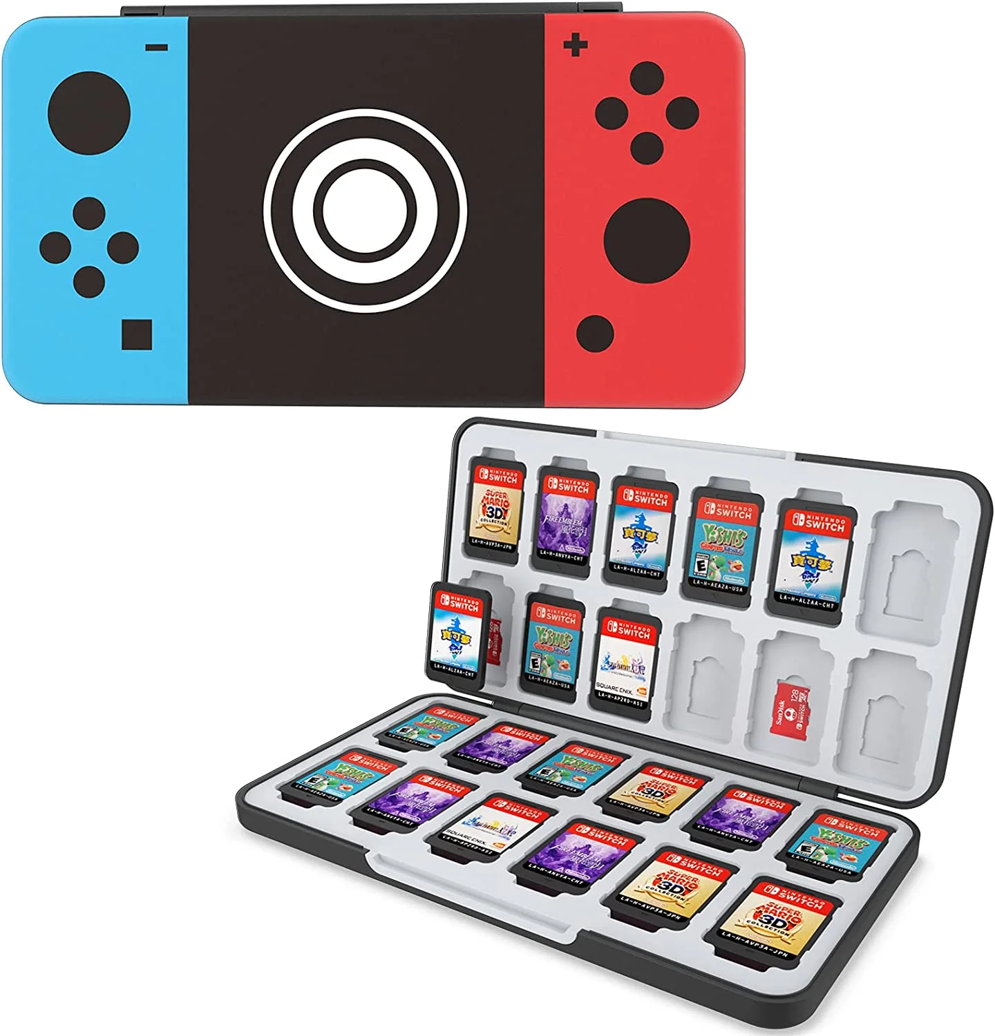 Custom 24 Slots Game Card Case Magnetic Cartridge Storage Box Game Accessories For Nintendo Switch Games Holder