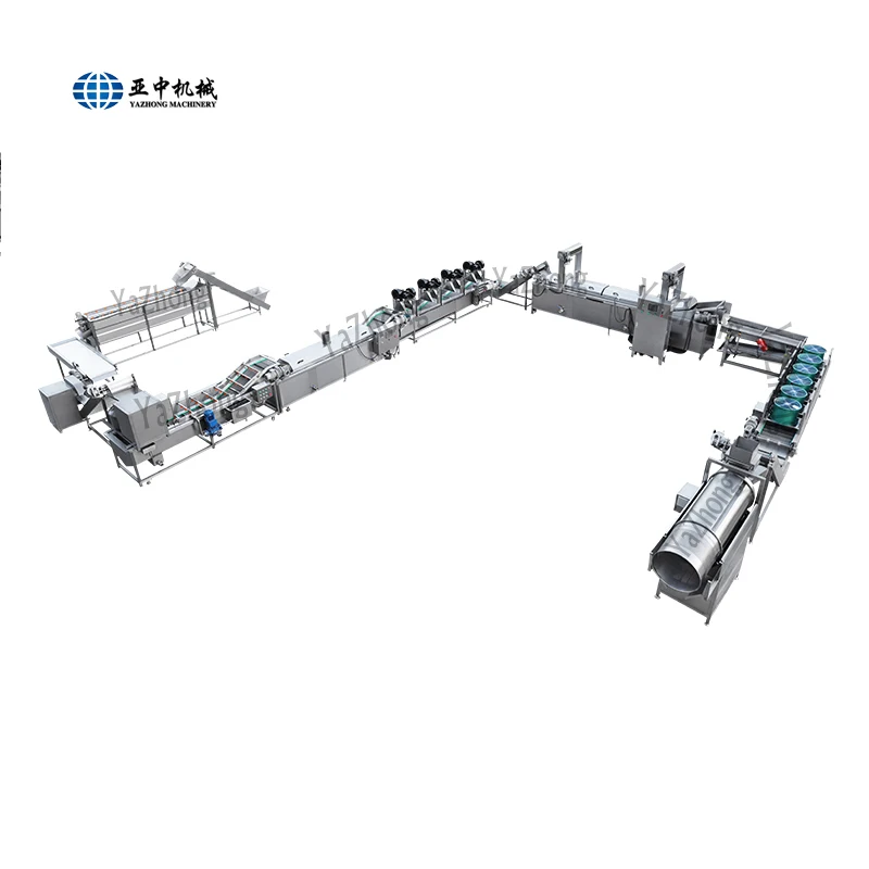 frozen potato french fries making machine automatic potato chips making machine production line