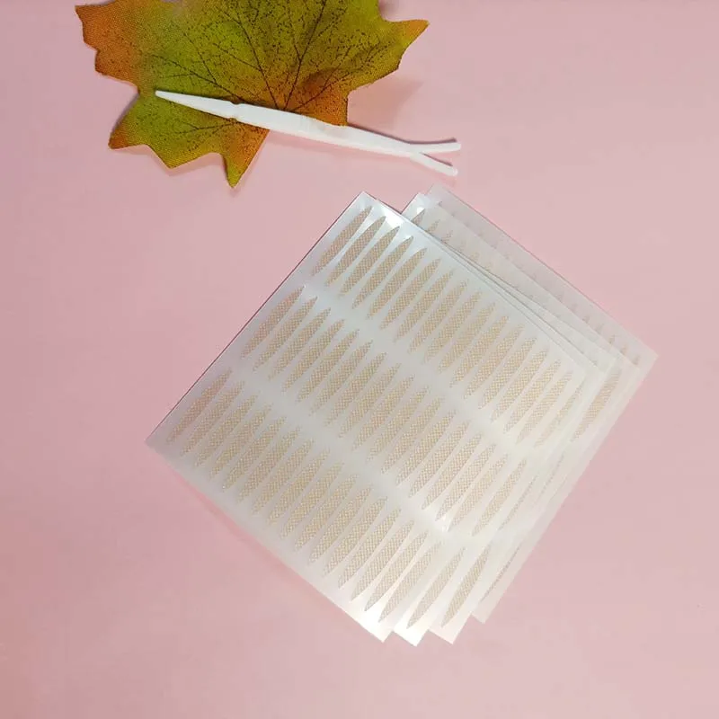 OEM  Factory Custom High Quality Small Size Crescent Shape Eyelid Stickers Lace  Fashion Cosmetic Lady Double Eyelid Tape