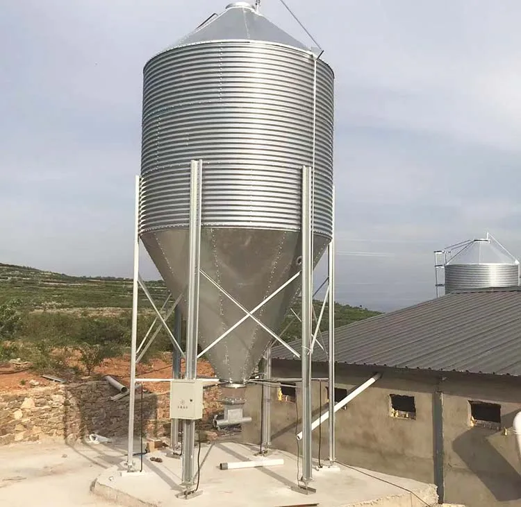 Hot sale small 10-50 ton steel feed silo for farm chicken feed production line